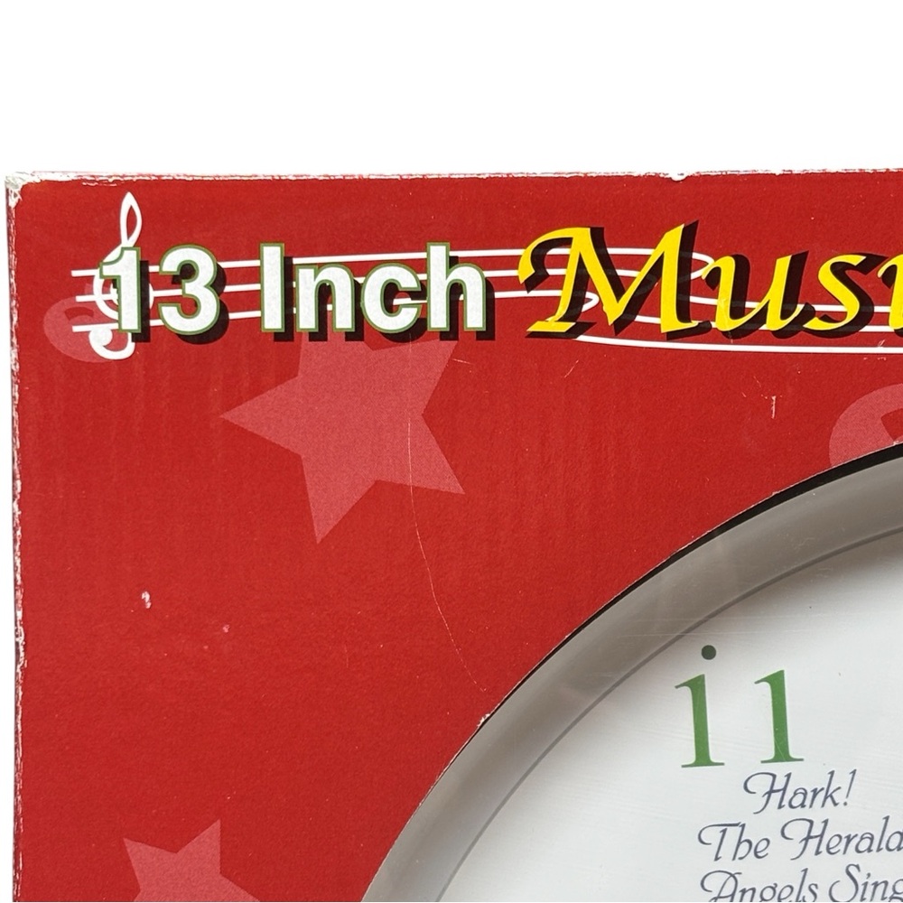 VTG 12 Carols Of Christmas Musical Wall Clock Original Box Instructions Works! - Picture 6 of 8